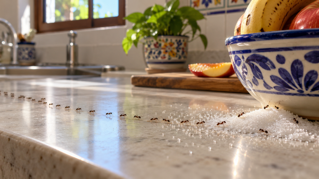 Hormigas en la cocina de Cancún — tipos y cómo eliminarlas definitivamente