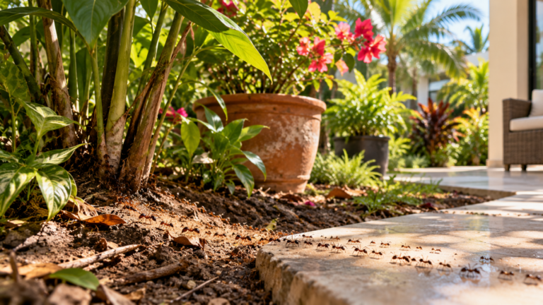 Hormigas en el jardín de Cancún — cómo evitarlas sin dañar plantas